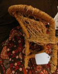 wicker old chair view